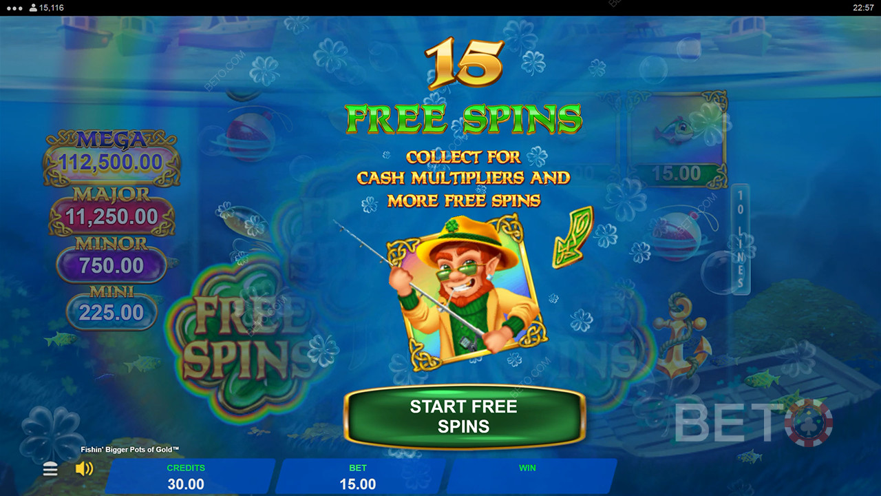 Vinci 22.826x la tua puntata nella video slot Fishin
