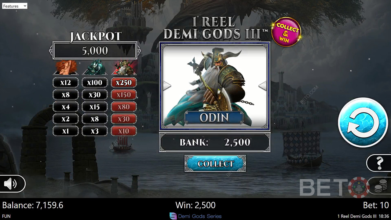 1 Reel Demi Gods III Recensione di BETO Slots