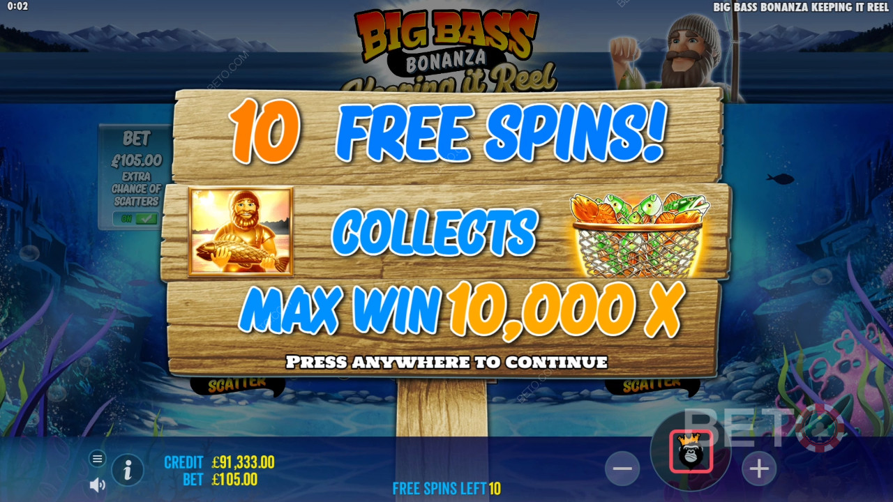 Le funzioni bonus spiegate in Big Bass - Keeping it Reel di Reel Kingdom