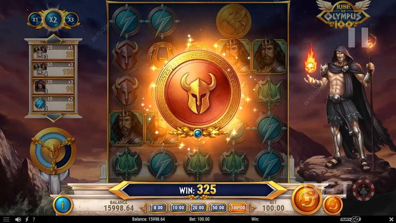 Le funzioni bonus spiegate in Rise of Olympus 100 da Play