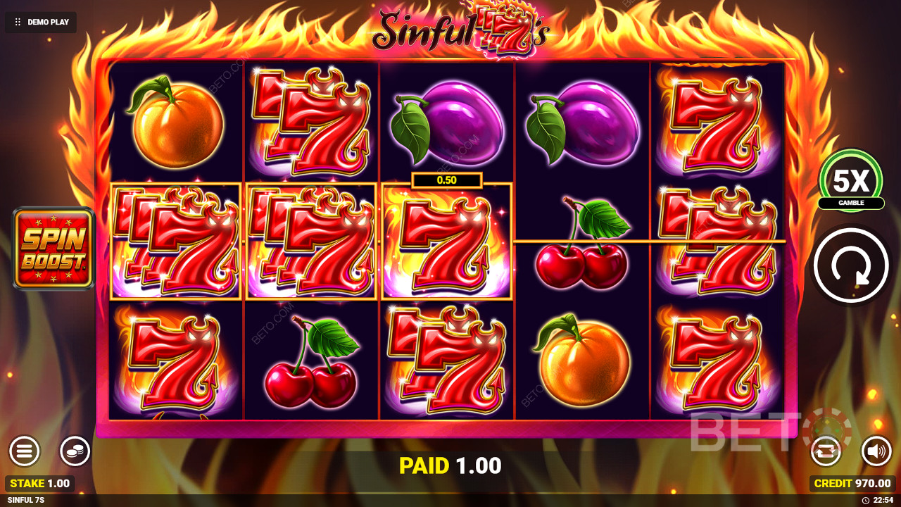 Sinful 7s Recensione di BETO Slots