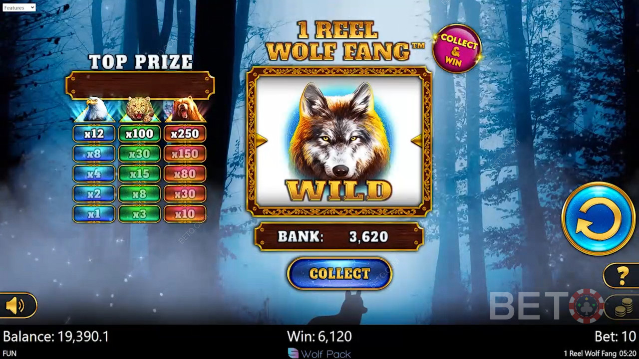 1 Reel Wolf Fang La recensione di BETO Slots