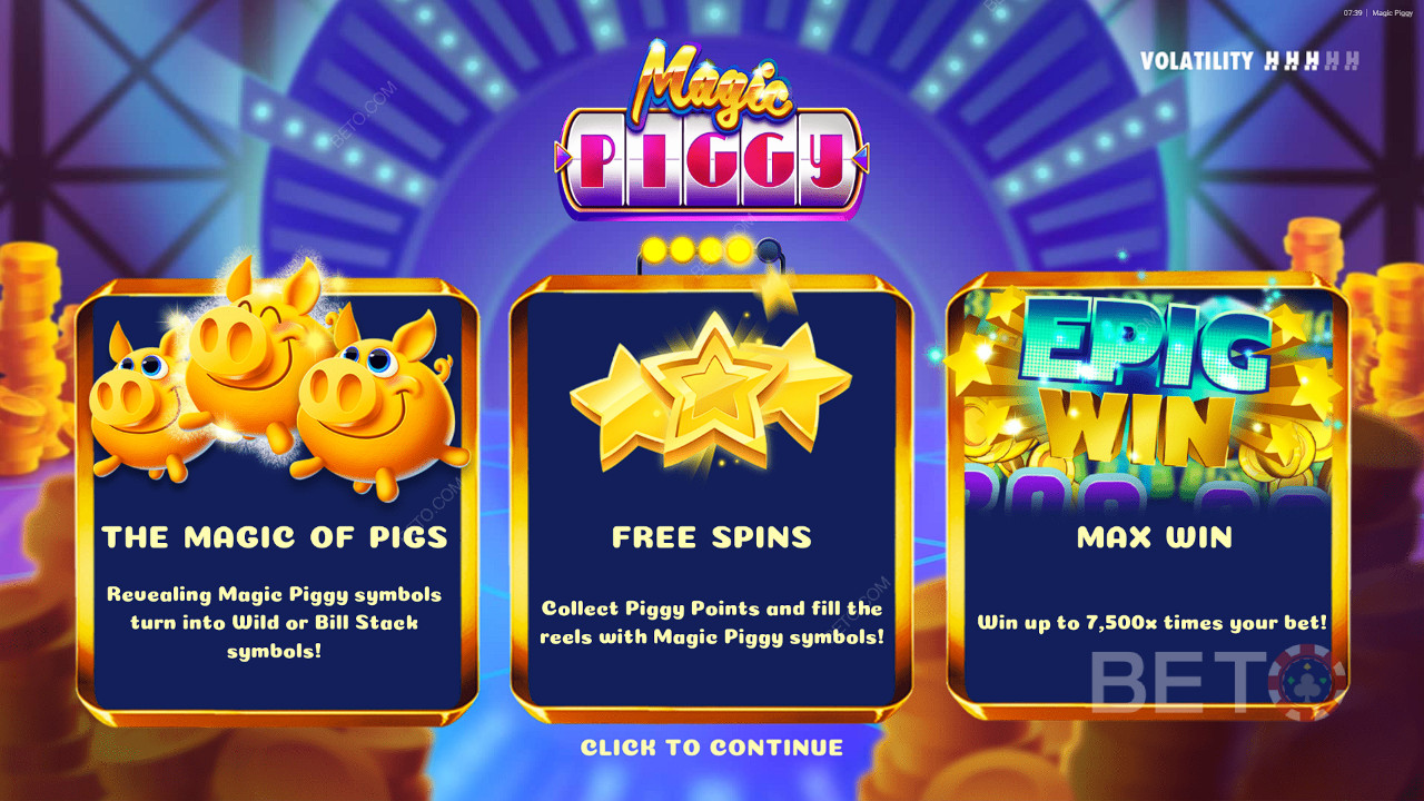 Le caratteristiche dei bonus spiegate in Magic Piggy da Hacksaw Gaming