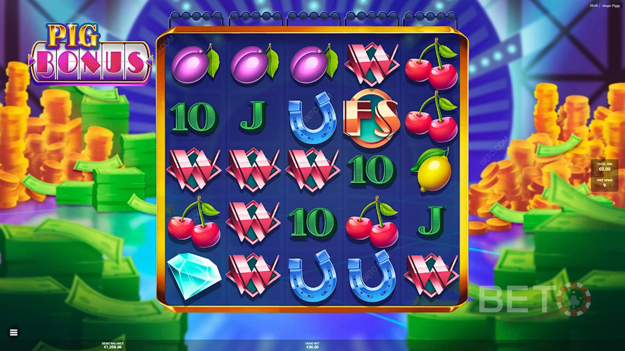 Vinci 7.500x la tua puntata nella slot online Magic Piggy!
