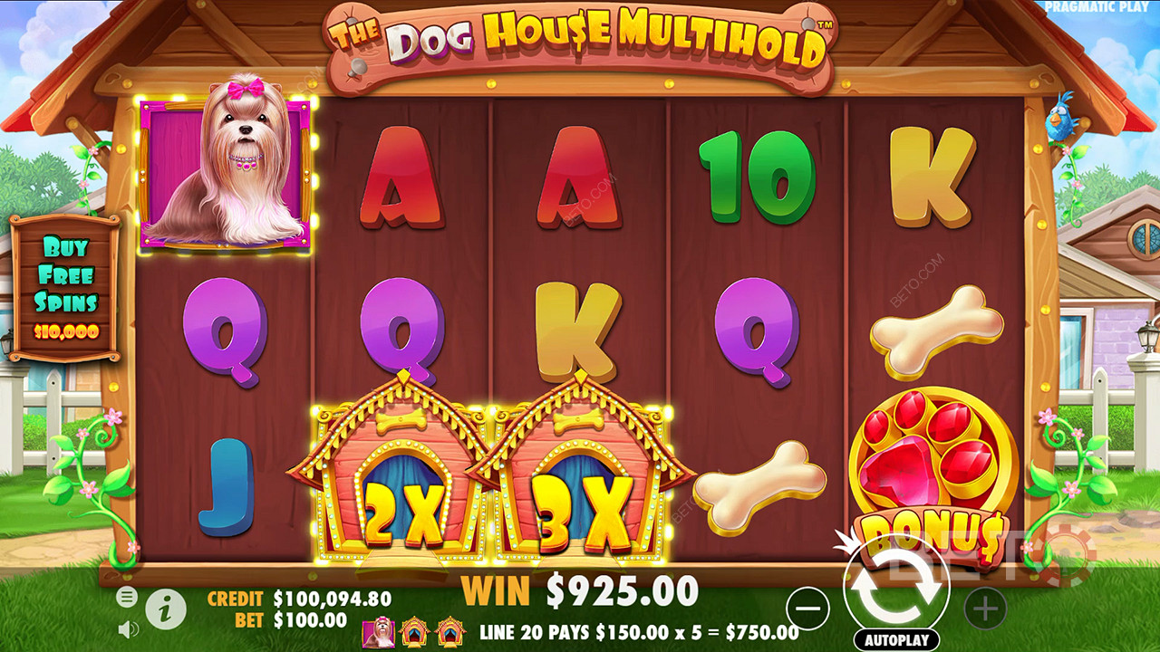 Le caratteristiche dei bonus spiegate in The Dog House Multihold da Pragmatic Play