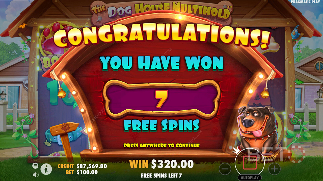 Vinci 9.000x la tua puntata nella slot online The Dog House Multihold!
