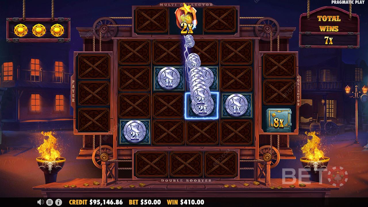Le caratteristiche dei bonus spiegate in Cowboy Coins di Pragmatic Play