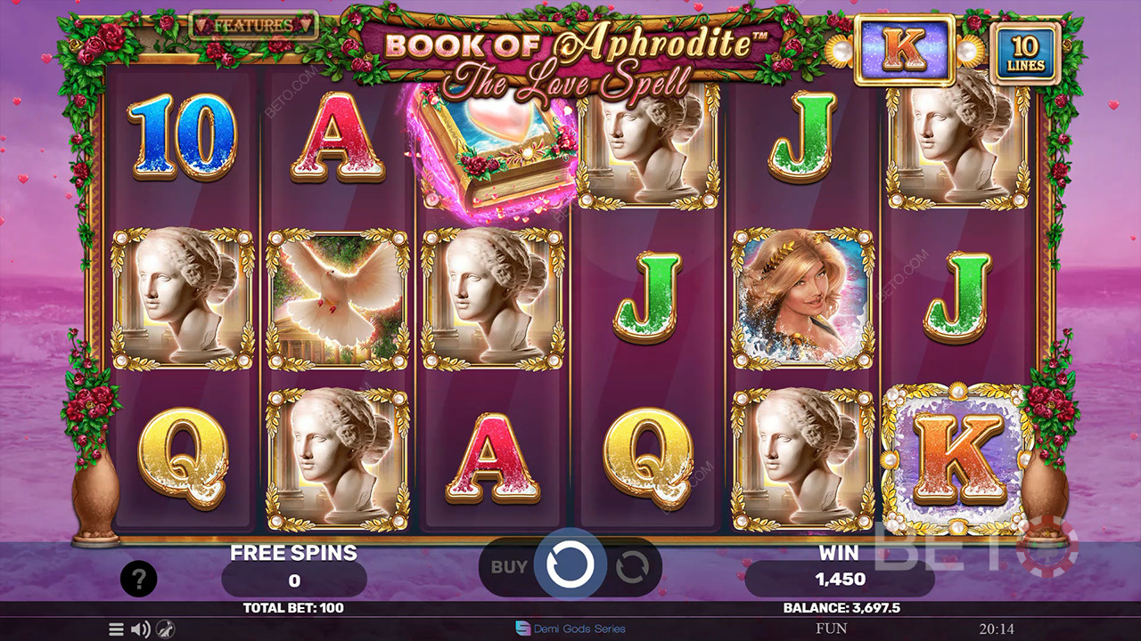 Book Of Aphrodite - The Love Spell Recensione da BETO Slots