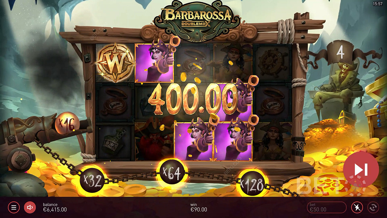 Vinci 20.000x la tua puntata nella slot machine Barbarossa DoubleMax!