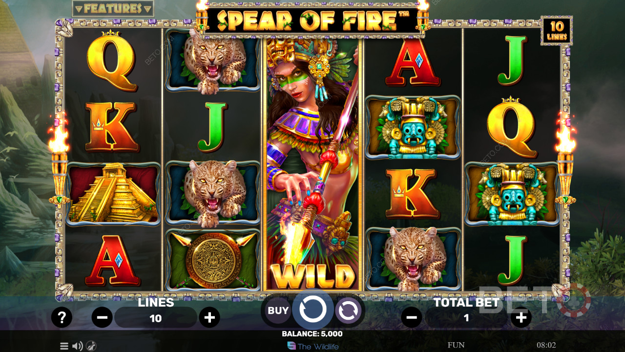 Recensione di Spear Of Fire da parte di BETO Slots