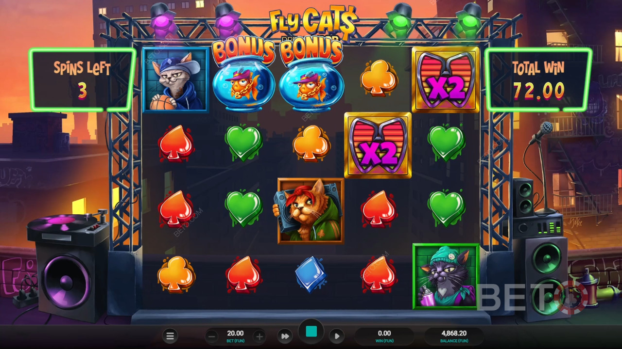 Fly Cats Dream Drop Recensione di BETO Slots