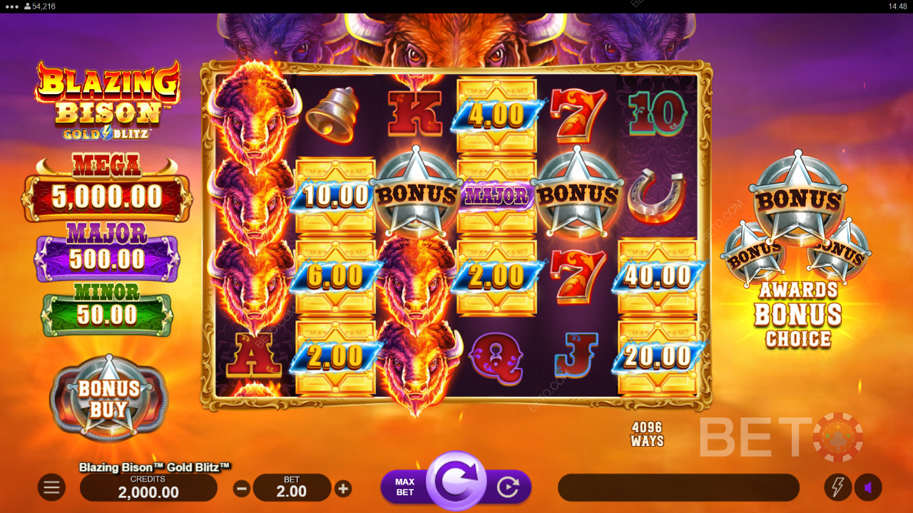 Blazing Bison Gold Blitz Recensione da BETO Slots