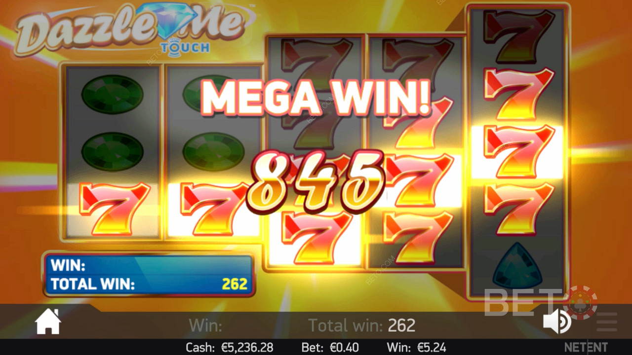 Mega vincita nella slot online Dazzle Me