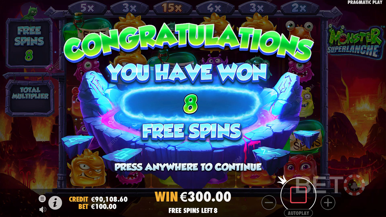 Vinci 5.000x la tua puntata nella slot Monster Superlanche!