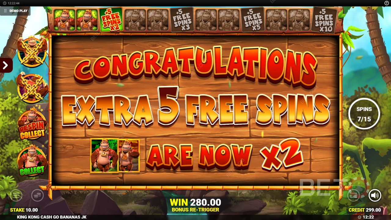 Vinci 50.000x la tua puntata nella slot machine King Kong Cash Go Bananas!