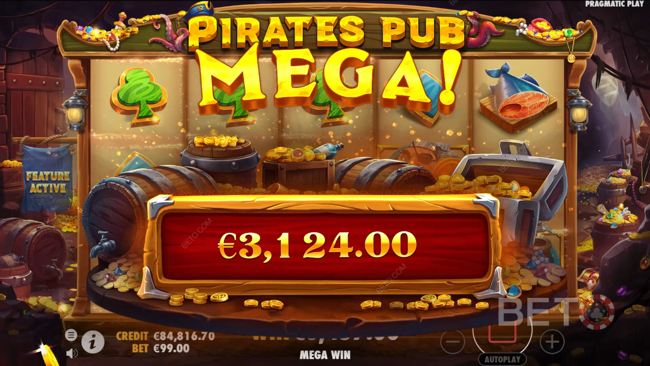 Vinci 5.000x la tua puntata nella Video Slot Pirates Pub!