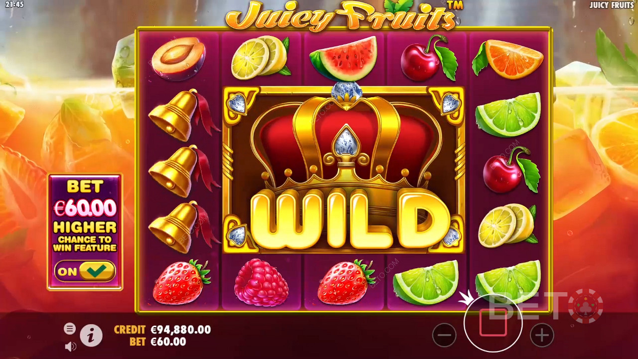Il simbolo Wild si espande nella slot Juicy Fruits