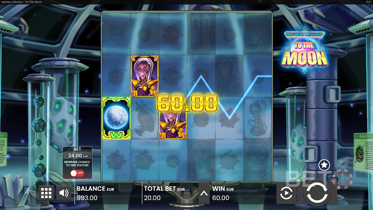 Vincete 10.000x la vostra puntata nella video slot Mystery Mission to the Moon!
