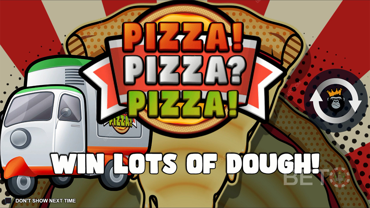 Inseguite una vincita massima di oltre 7.000 volte la vostra puntata nel gioco Pizza! Pizza? Pizza!