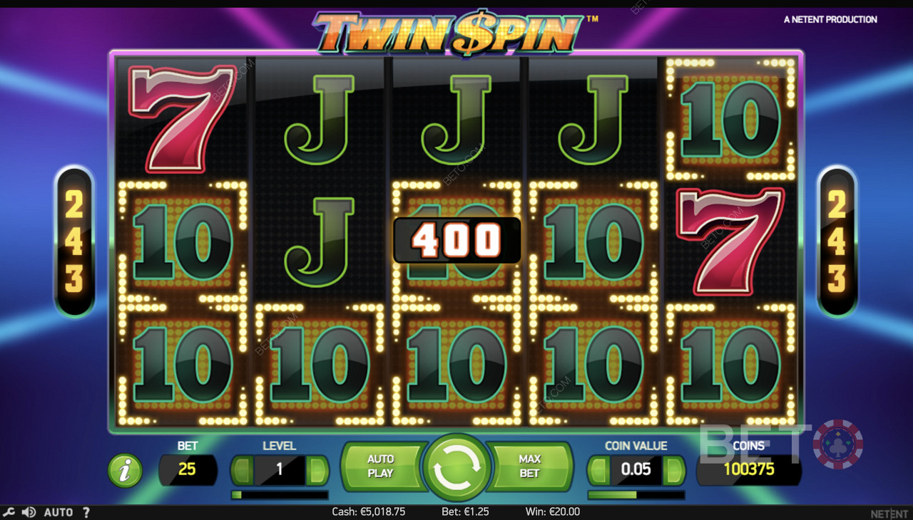 Vincere un jackpot in Twin Spin