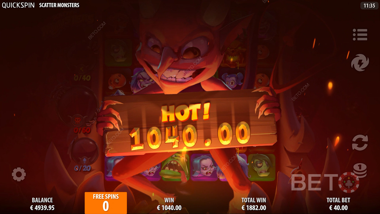 Recensione di Scatter Monsters da parte di BETO Slots