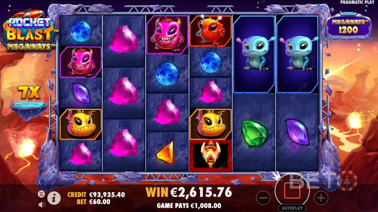 Le funzioni bonus spiegate in Rocket Blast Megaways di Pragmatic Play