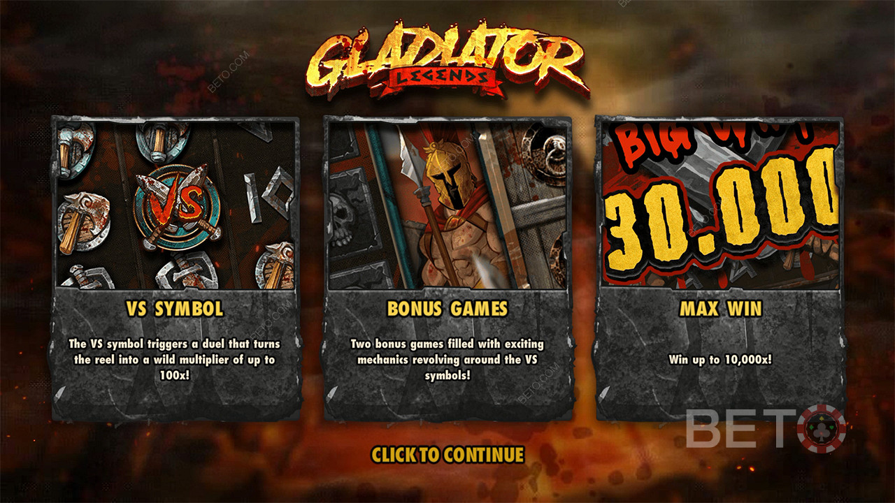 Vincete fino a 10.000x della vostra puntata con la slot machine Gladiator Legends