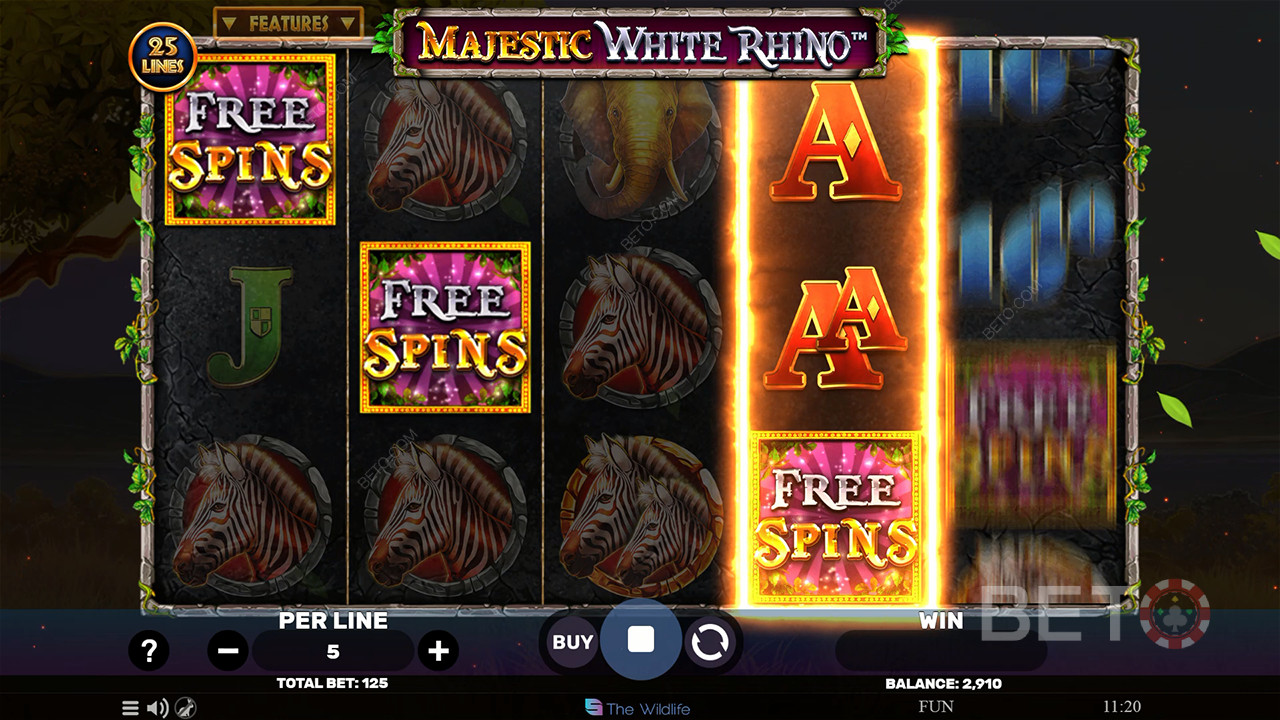 Recensione di Majestic White Rhino da parte di BETO Slots