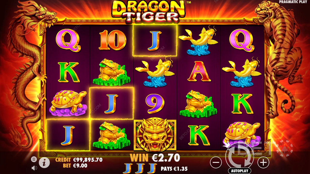 Divertiti con 1.024 modi di vincere nella slot machine Dragon Tiger