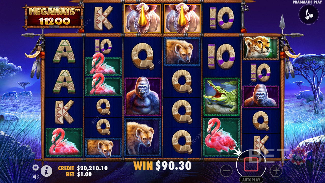 Il gioco bonus Great Rhino offre un discreto RTP per le slot Megaways per i principianti