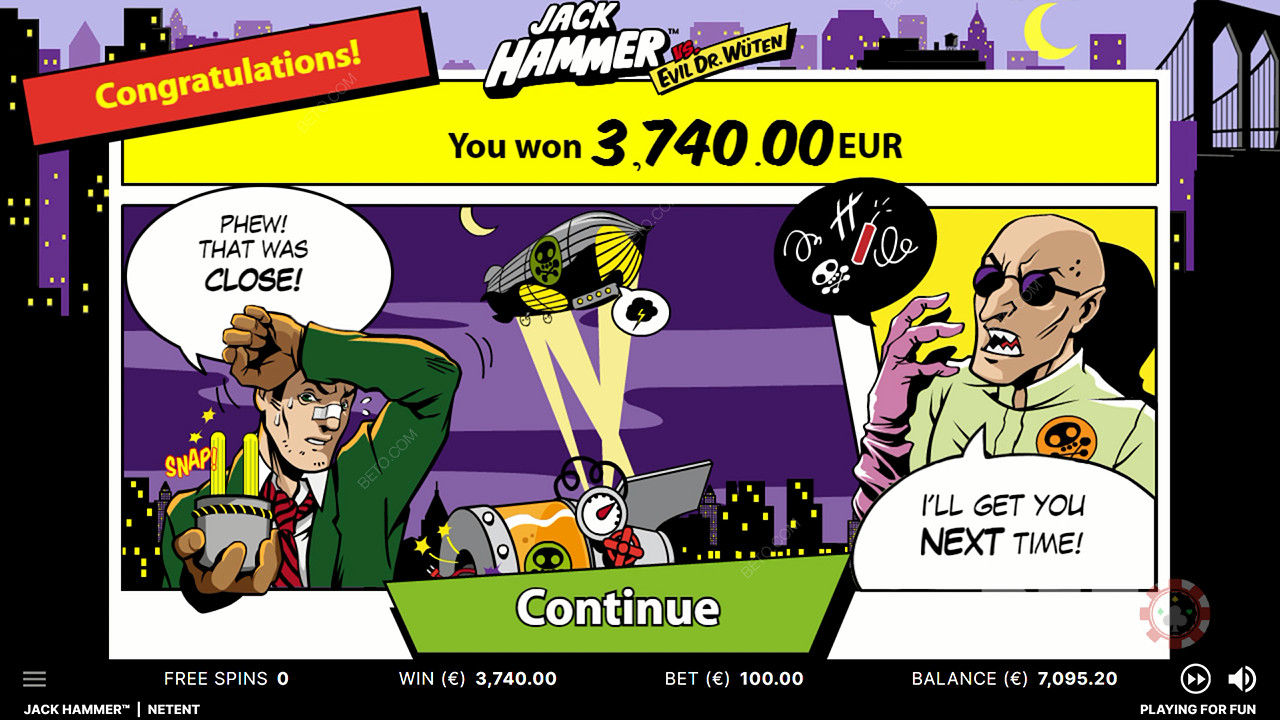 Godetevi le vincite massicce e una grande storia nella slot online Jack Hammer