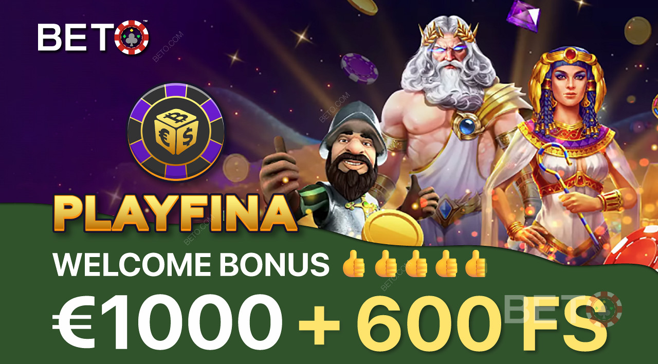Playfina offre un enorme bonus di benvenuto per attirare nuovi giocatori.