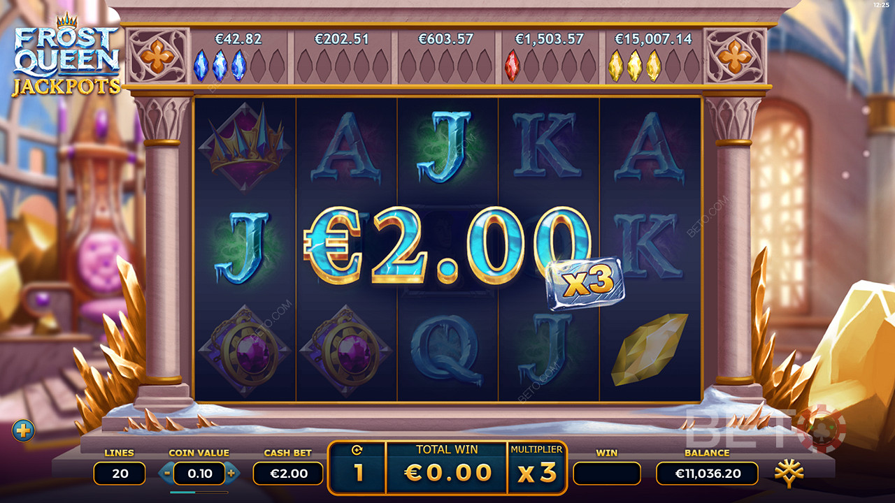 Funzione speciale Jackpot Free Spins in Frost Queen Jackpots