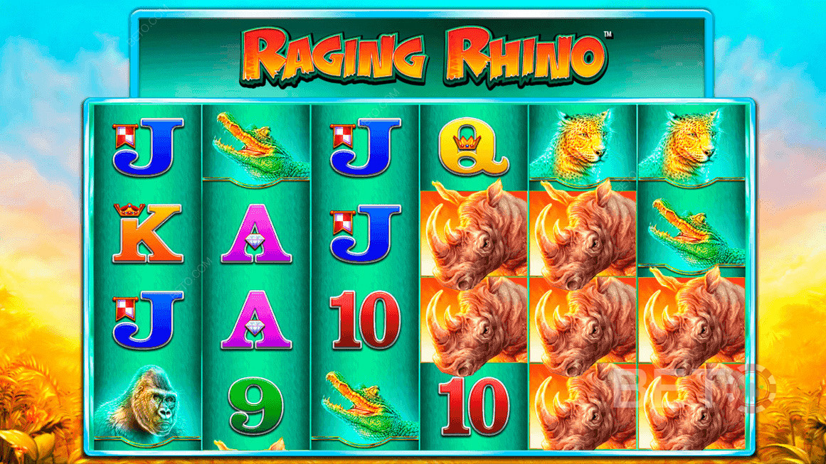 Raging Rhino di Williams Interactive(WMS) - offre fino a 46.656 modi di vincere!