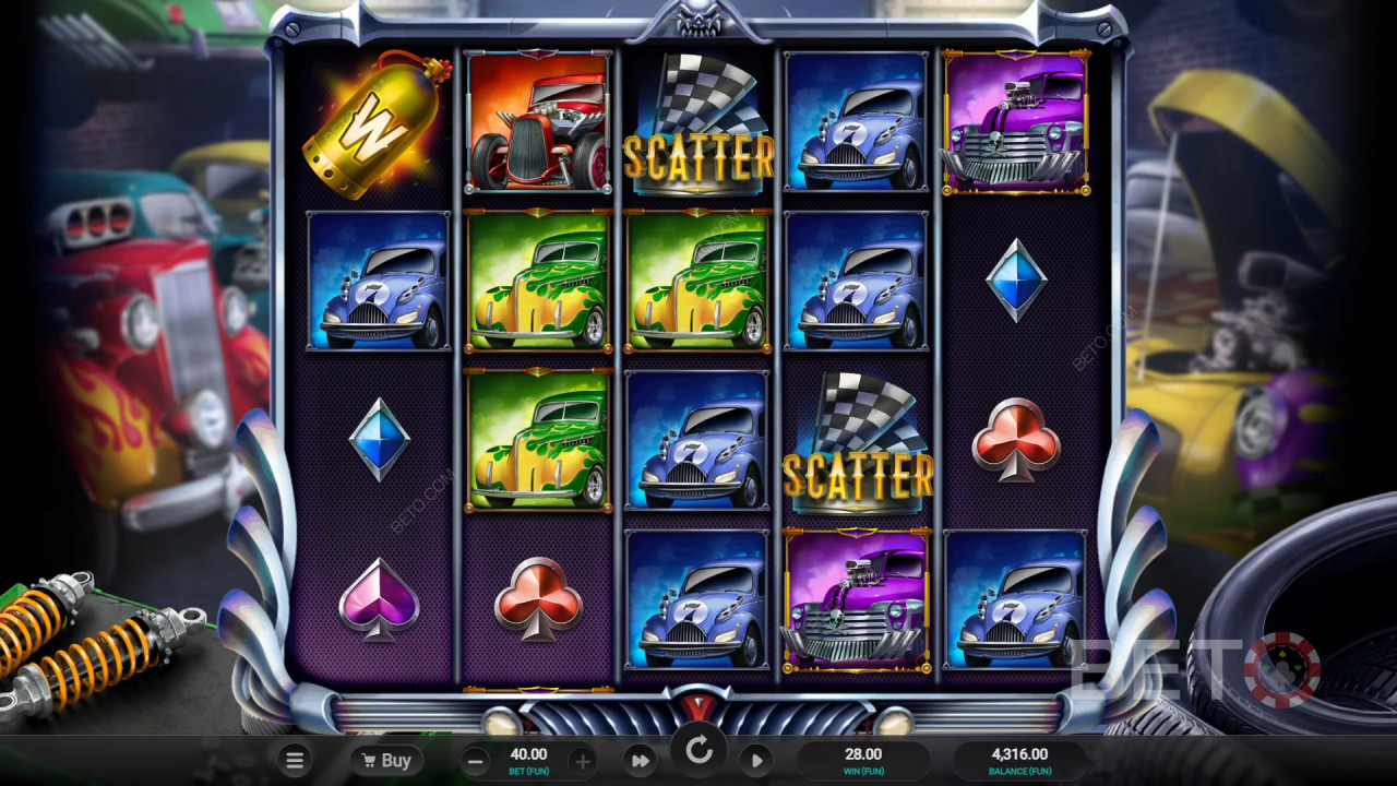 Recensione di Hot Rod Racers da parte di BETO Slots
