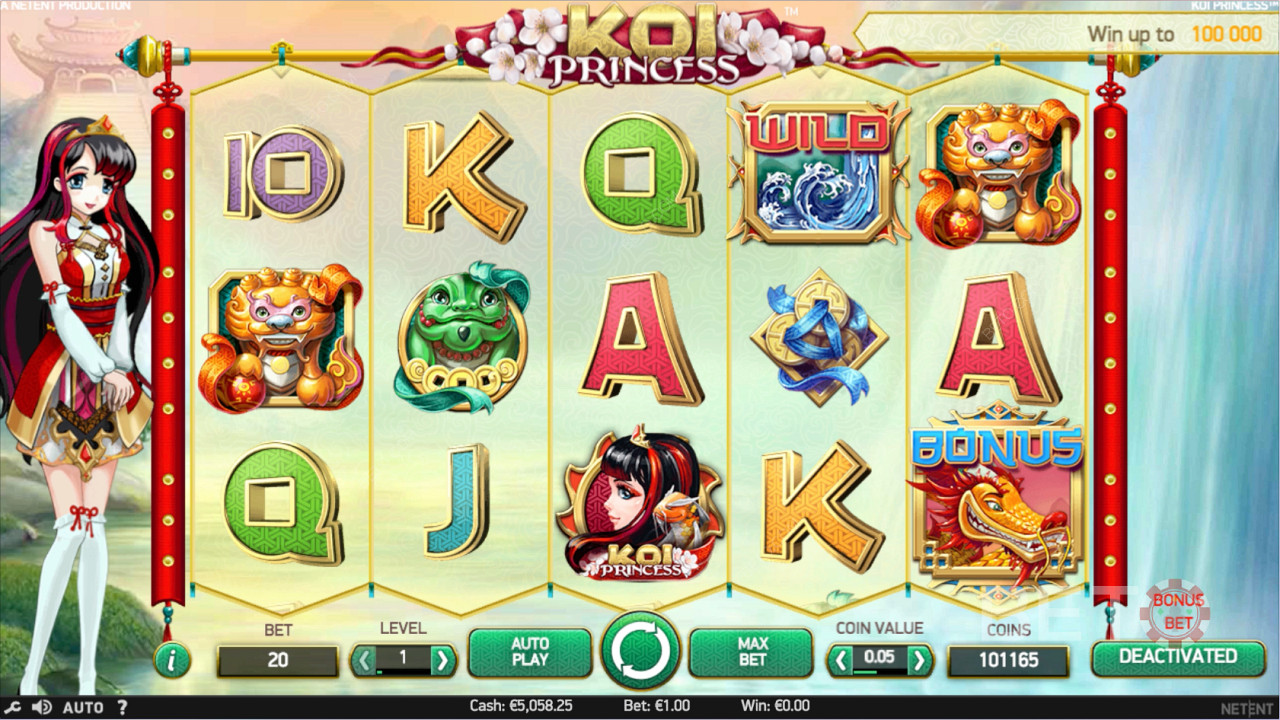 Diversi simboli nella slot Koi Princess
