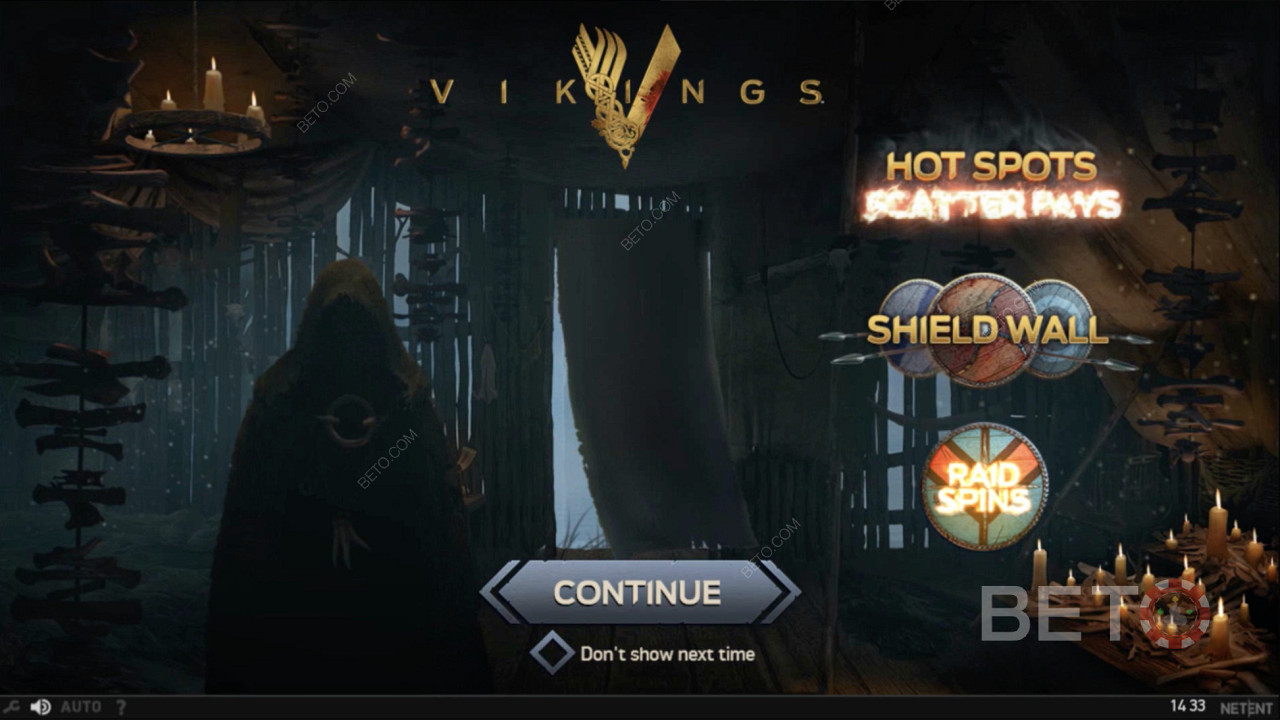 Schermata iniziale della slot online Vikings