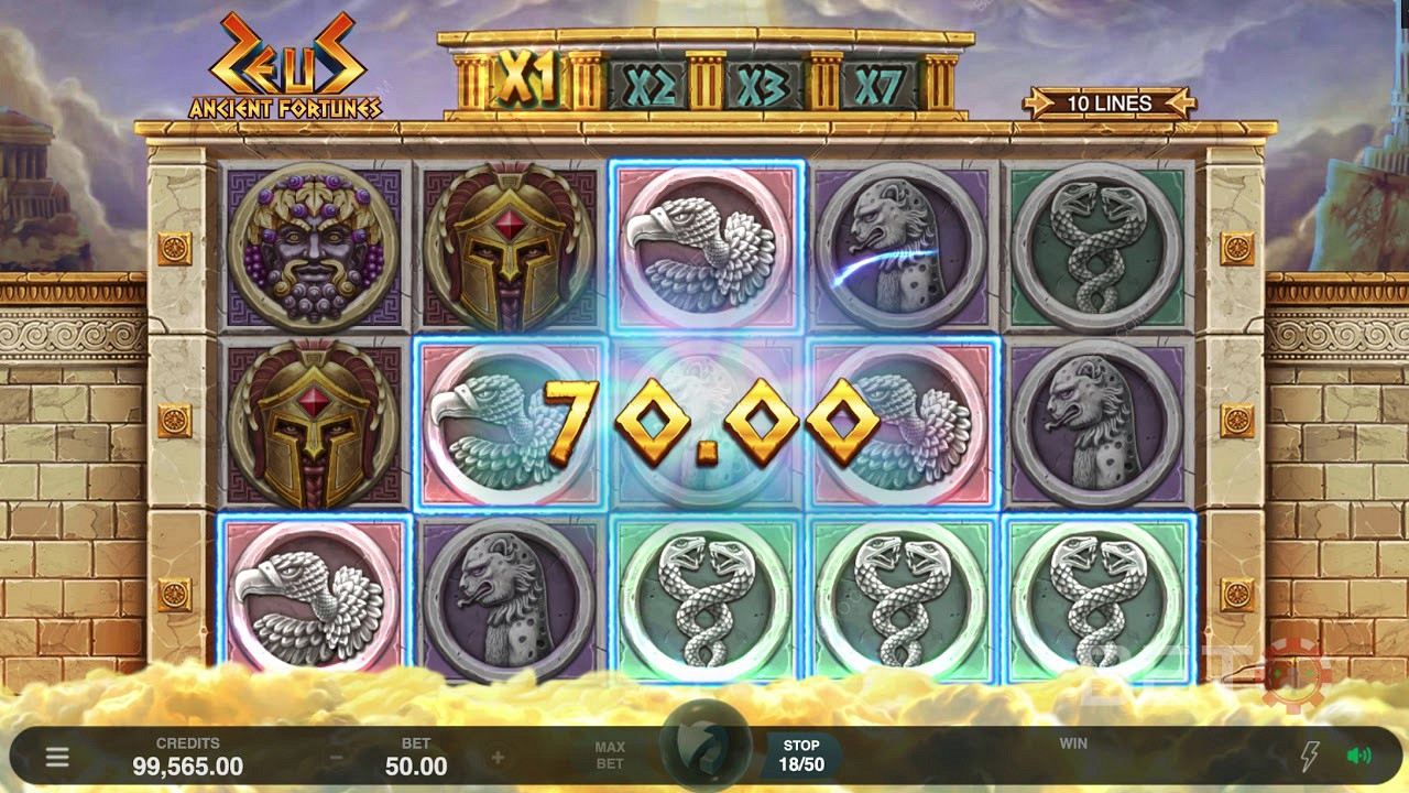 Vincite di alto livello con la slot Ancient Fortunes: Zeus