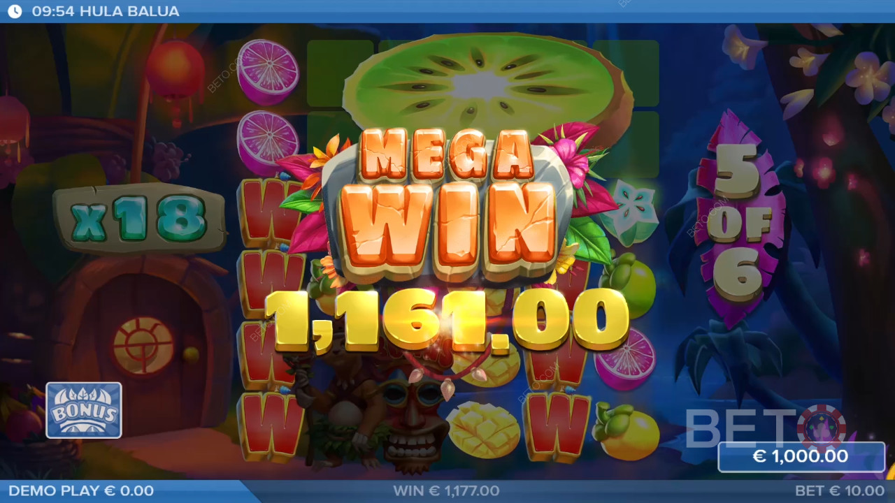 Vinci 25.000x la tua puntata nella slot online Hula Balua!