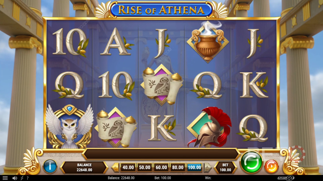 Recensione di Rise of Athena da parte di BETO Slots