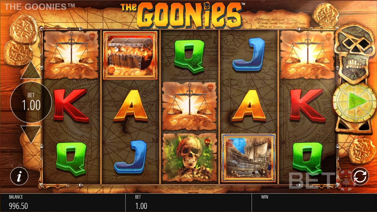 The Goonies di Blueprint Gaming - sperimenta più di 7 caratteristiche bonus casuali della slot