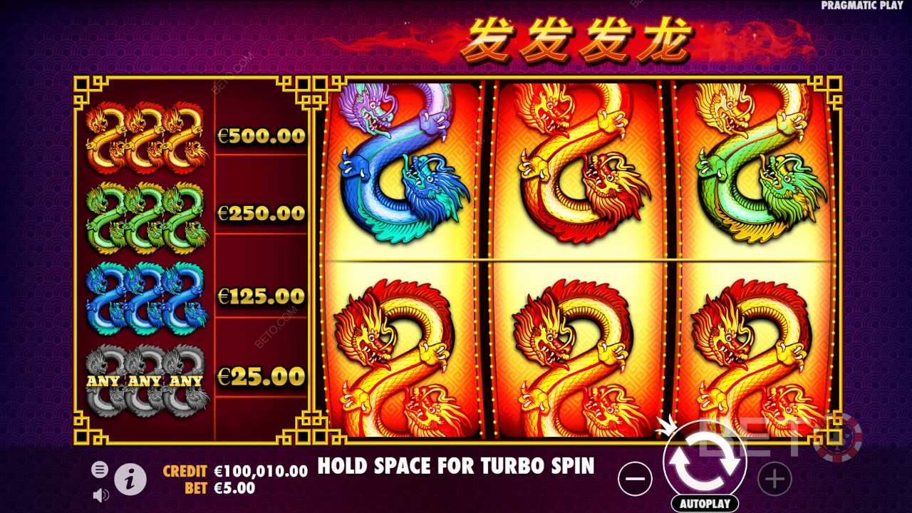 Vinci 100 volte la tua scommessa con la slot 888 Dragons!