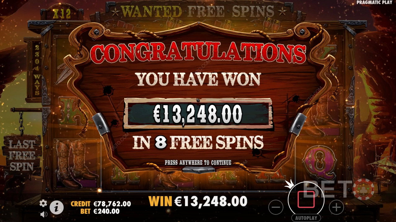 Vinci 10.000x la tua puntata nella video slot The Wild Gang!