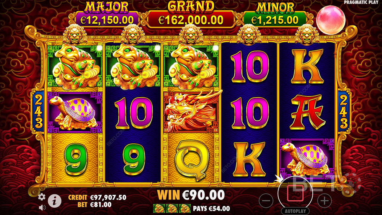Vinci 7.342x la tua puntata nella slot 5 Lions Gold!