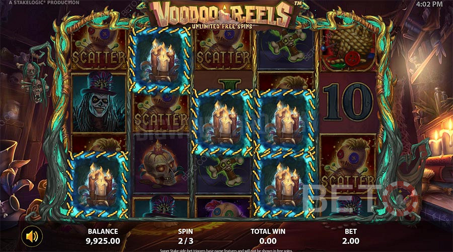 Voodoo Reels di Stakelogic offre un tema divertente e molte caratteristiche di gioco.