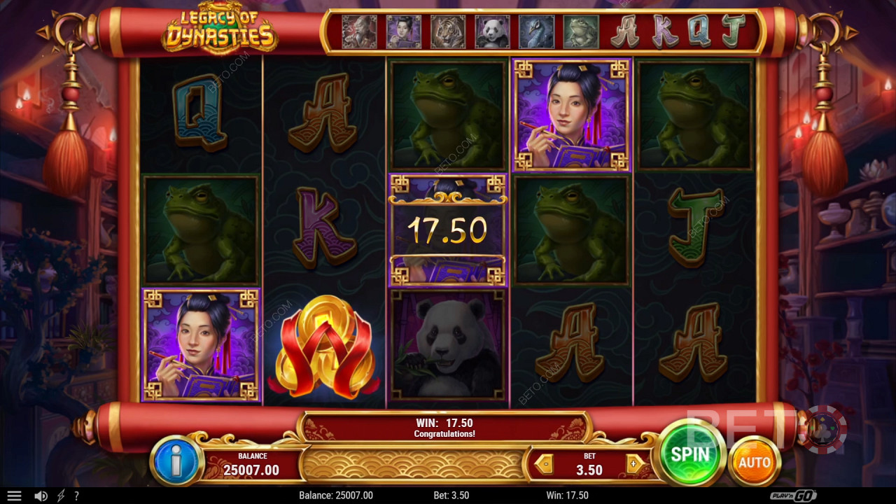 Verdetto per Legacy of Dynasties Slot Online