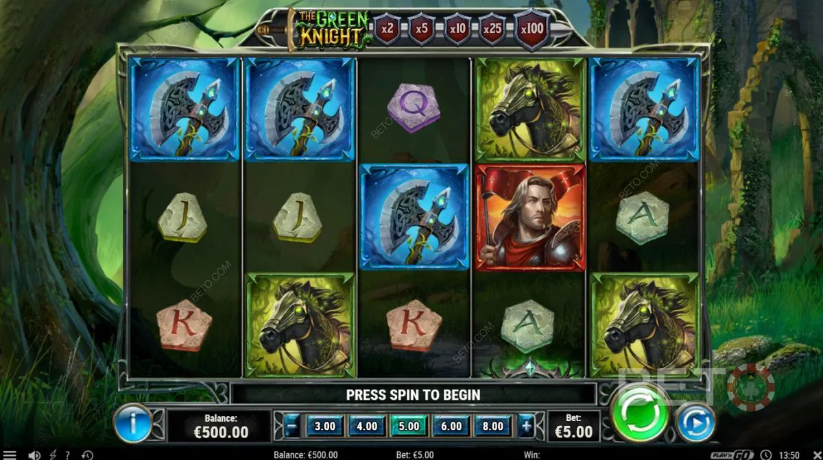 Esempio di gioco della video slot The Green Knight