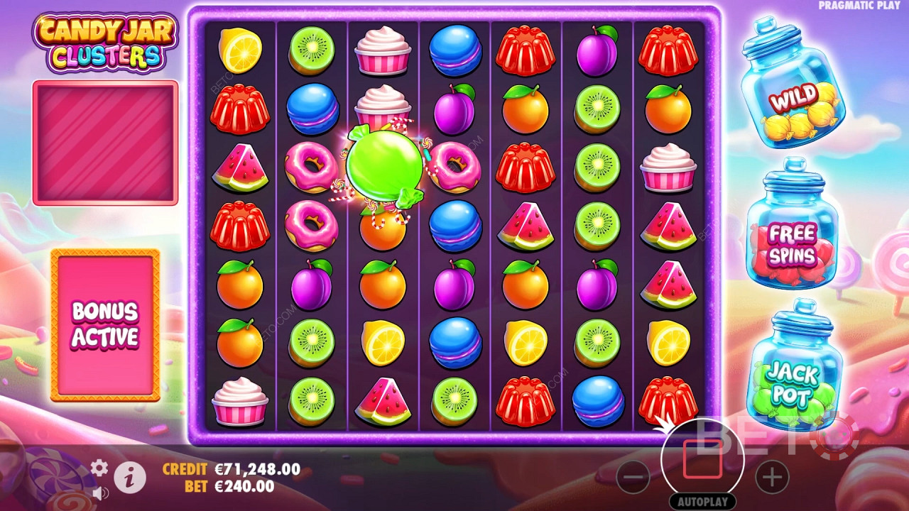 Recensione di Candy Jar Clusters da parte di BETO Slots