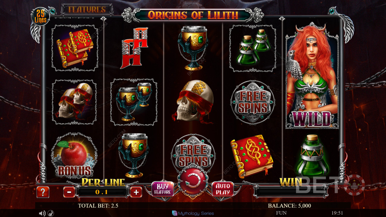Origins Of Lilith Recensione di BETO Slots