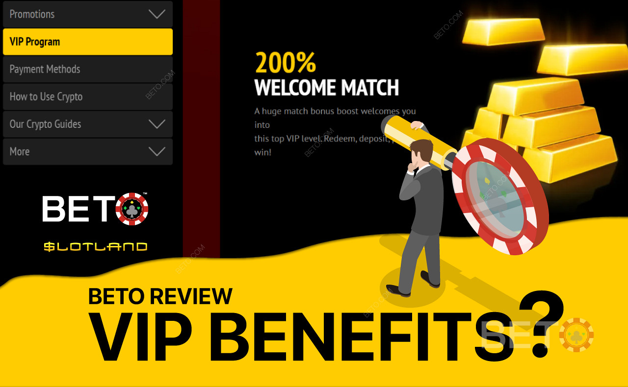 Usufruite di numerosi vantaggi come un bonus di benvenuto del 200% scalando i ranghi VIP.